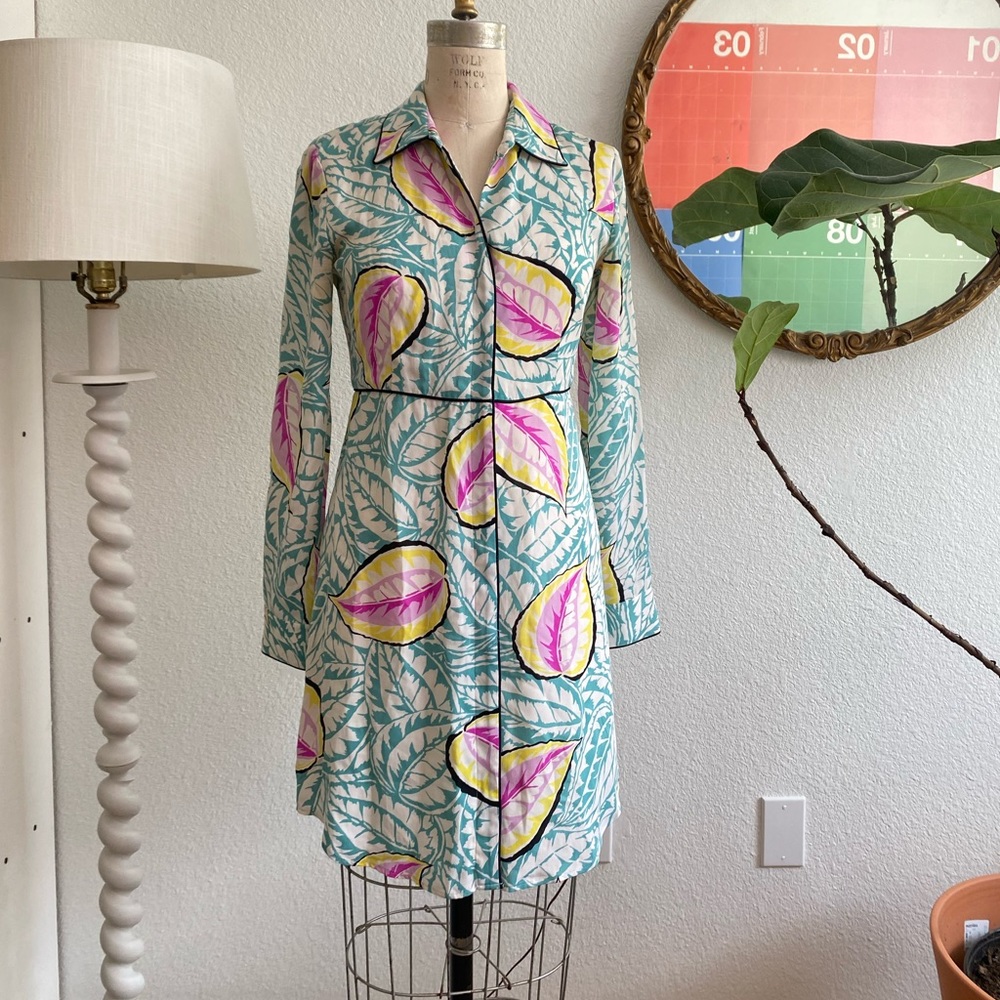 Theory silk dress - tropical dress